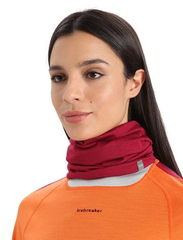 Cherry Men's Icebreaker Unisex Merino Flexi Chute Scarves | USA 1070SGLO